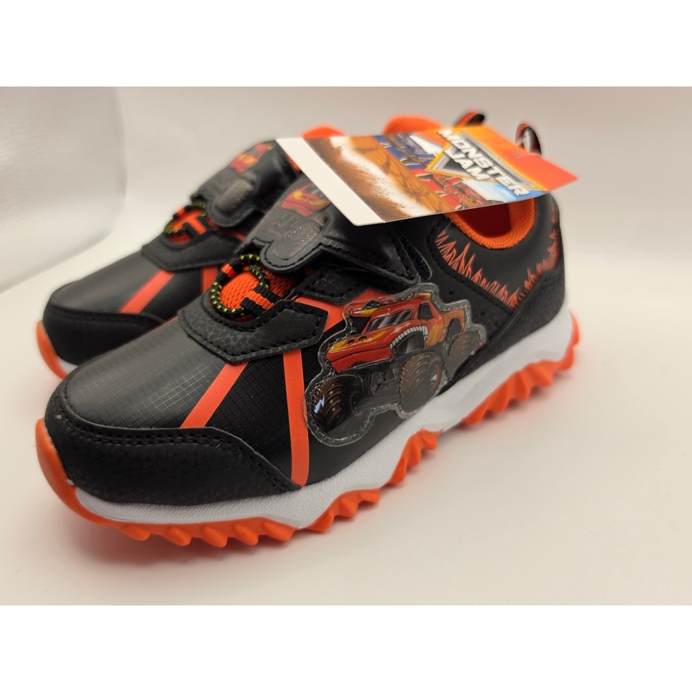 Monster Jam El Toro Loco Toddler Boys Athletic Sneakers Black Orange Size 11 NEW